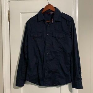 Forever 21 Casual Button Down Shirt. Dark Blue